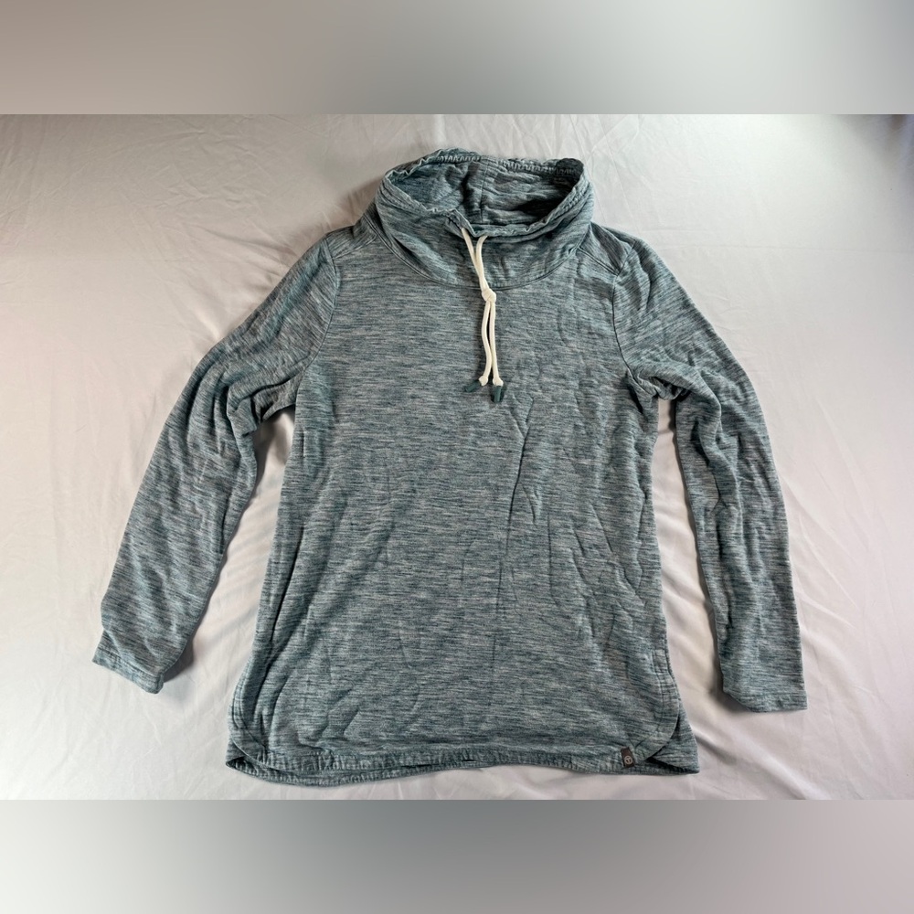 Women's T By Talbots Teal Green High Collar Pullover Sweatshirt Size Medium